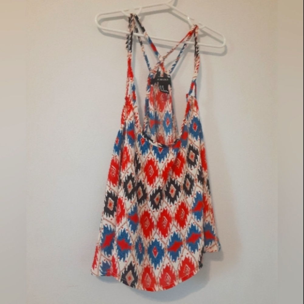 Teen red, blue and white, Summer tank top.